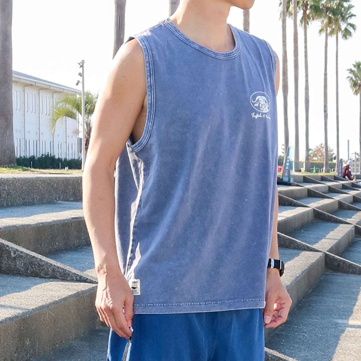 BUFFALO PIGMENT SLEEVE LESS バッファロー ピグメント スリーブレス