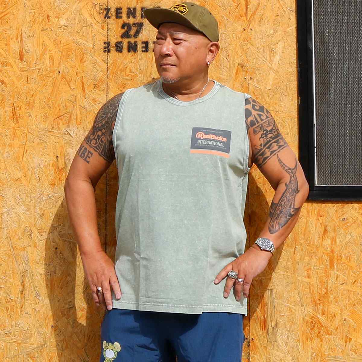 BOX LOGO PIGMENT SLEEVE LESS ボックス ロゴ スリーブレス