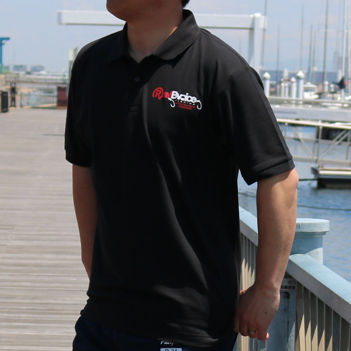 RealBvoice リアルビーボイス FISHING REALBVOICE OFFICAL POLO SHIRT リアルビーボイス オフィシャル ポロ シャツ