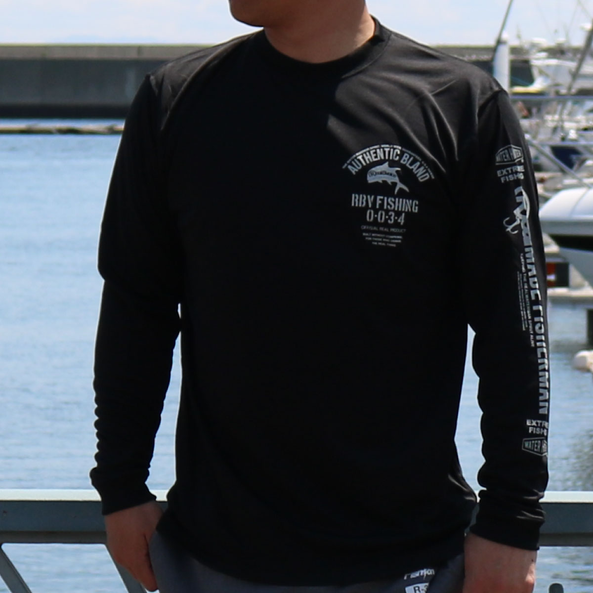 RealBvoice リアルビーボイス FISHING GIANTTREVALLY DRY LONG T-SHIRT ジャイアント トレバリー ドライ ロング Tシャツ