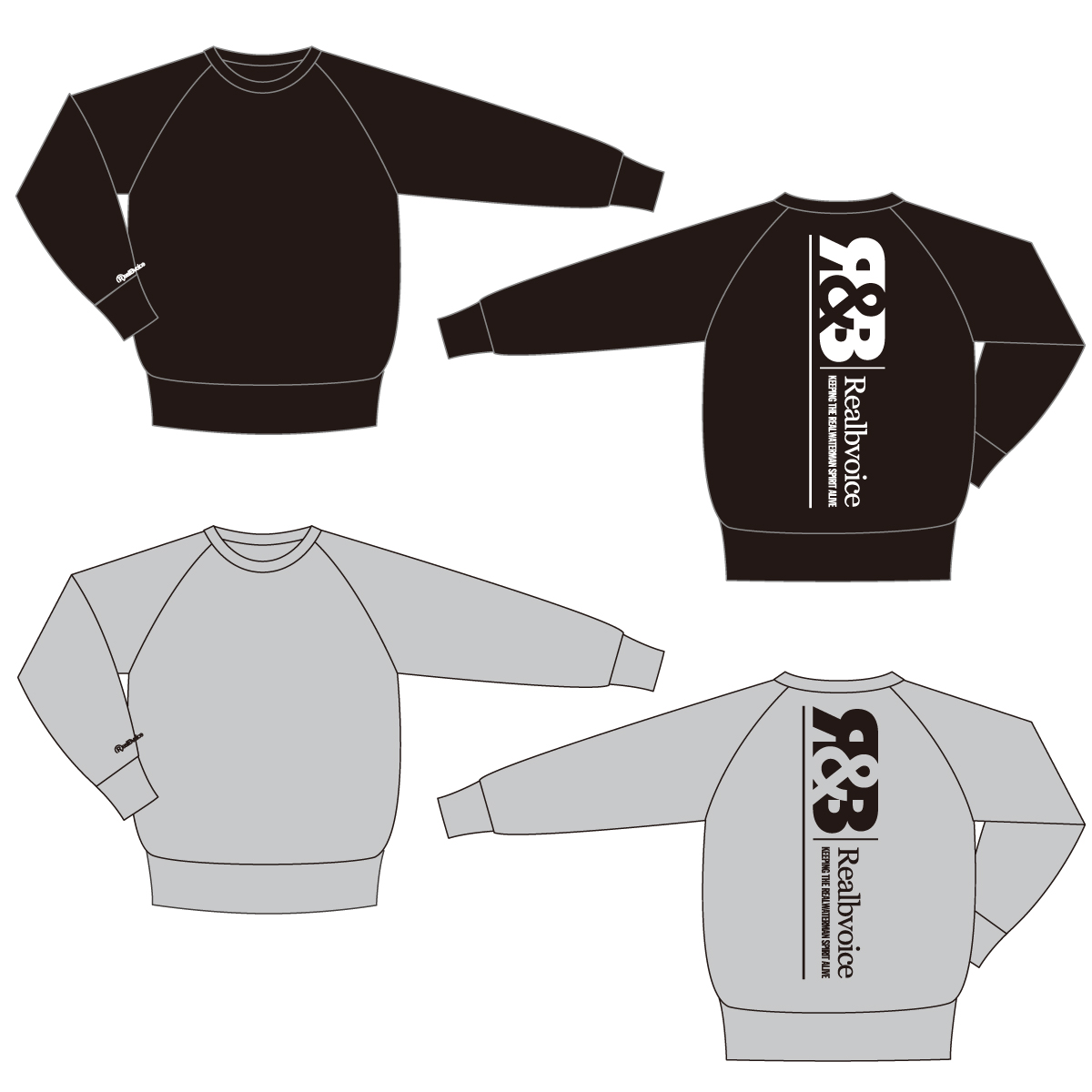 R&B CREW SWEAT R&B クルー スウェット