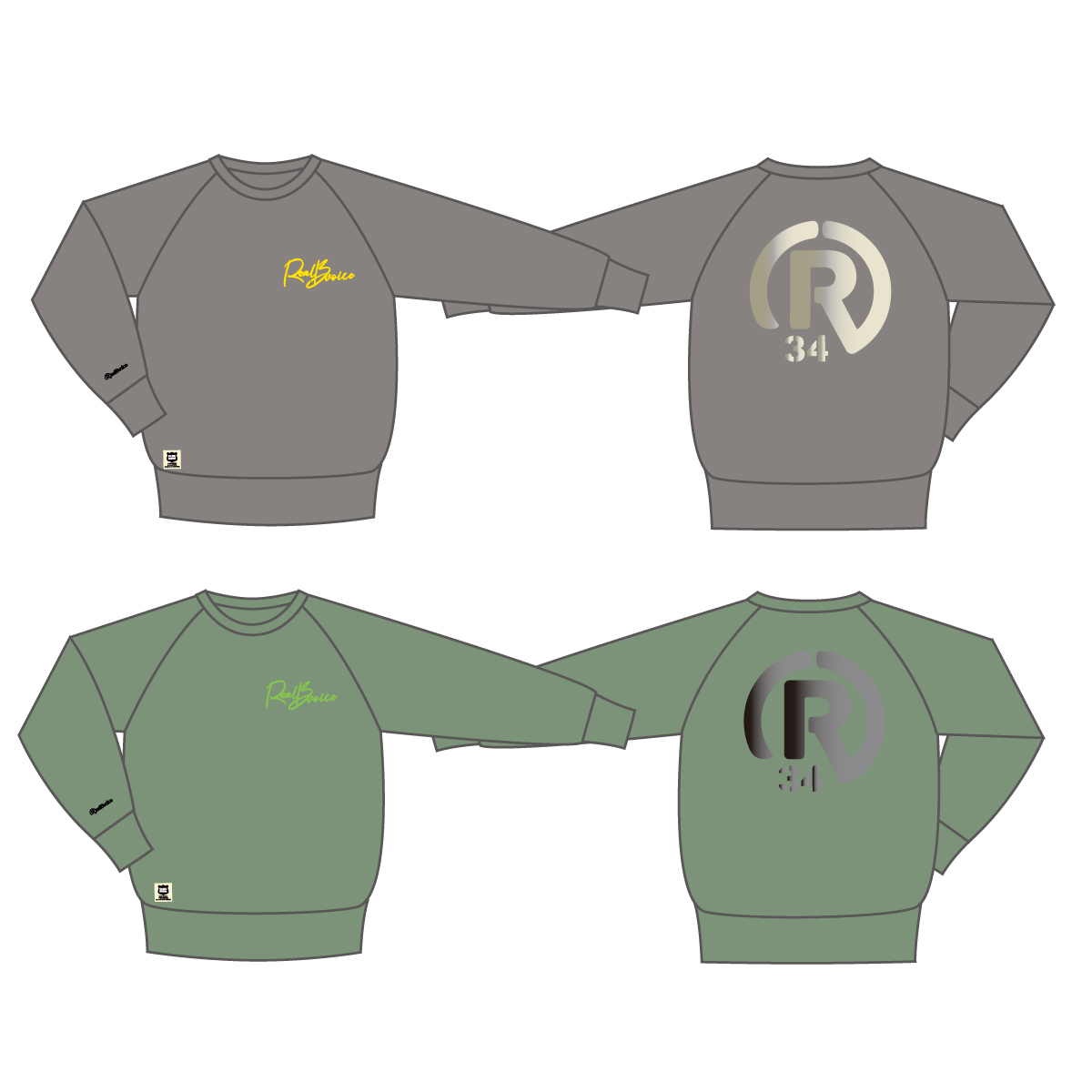 R SPRAY PIGMENT CREW SWEAT R スプレー ピグメント クルー スウェット